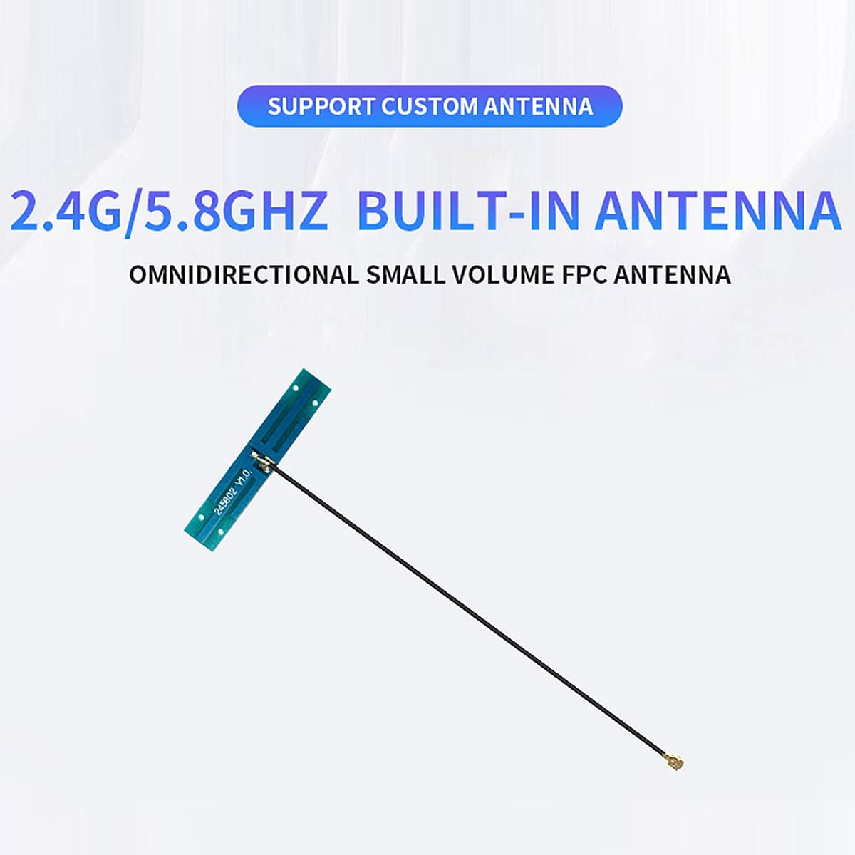 10pcs Cdsenet TXWF-PCB-5109 Dual-Band 2.4/5.8GHz FPC Built-in Antenna - 2.0dBi Compact WiFi PCB Antenna