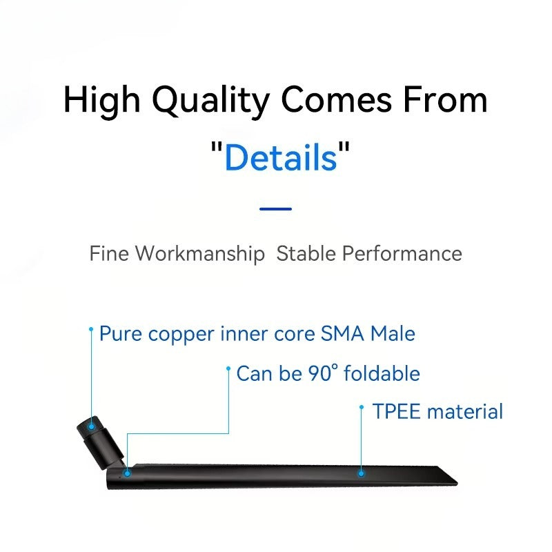 470-510MHz TX490-JKD-20P SMA Male Interface TPEE Material Long Communication Distance 4dBi Foldable Antenna