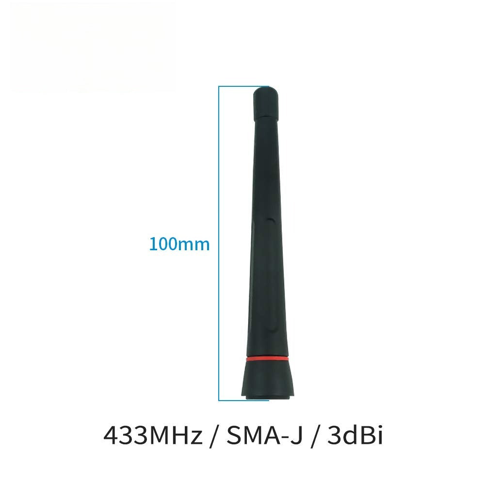 TX433-JZ-10 433MHz 3.0dBi High Gain Wifi Antenna 50ohm SMA-J  Straight Rubber Antenna TPEE Waterproof