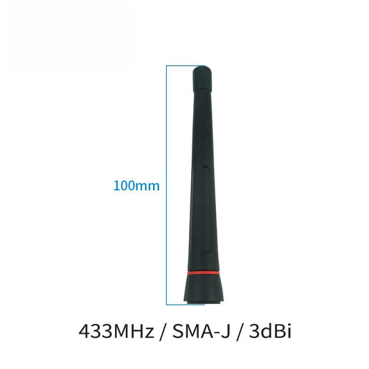 TX433-JZ-10 433MHz 3.0dBi High Gain Wifi Antenna 50ohm SMA-J  Straight Rubber Antenna TPEE Waterproof