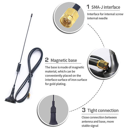 4PCS TXGN-XPL-300 GPRS Band SMA-J Interface 50 Ohm Impedance Less Than 1.5 SWR 3.5dBi Gain High-quality Sucker Antenna