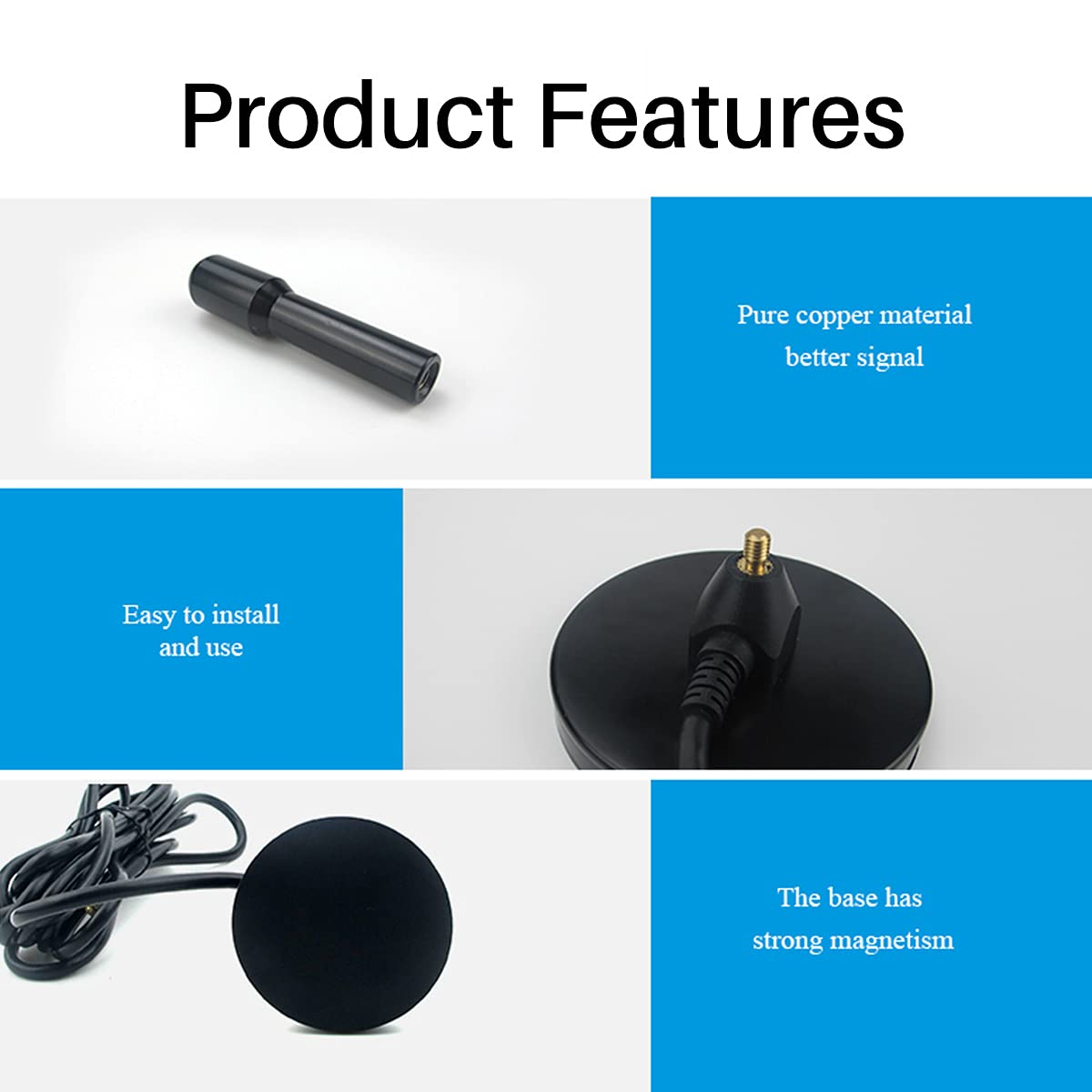 Cdsenet TX2400-TB-300 2.4GHz 6dBi Fiberglass Suction Cup Antenna SMA-J Interface