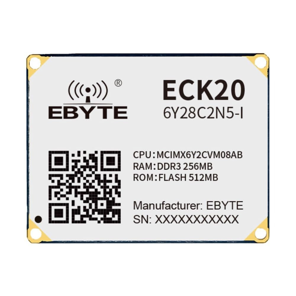 ECK20-6Y28C2N5-I 256 MB Memory Industrial Grade i.MX6ULL core board Low power consumption Dual Ethernet Rich I/O functions