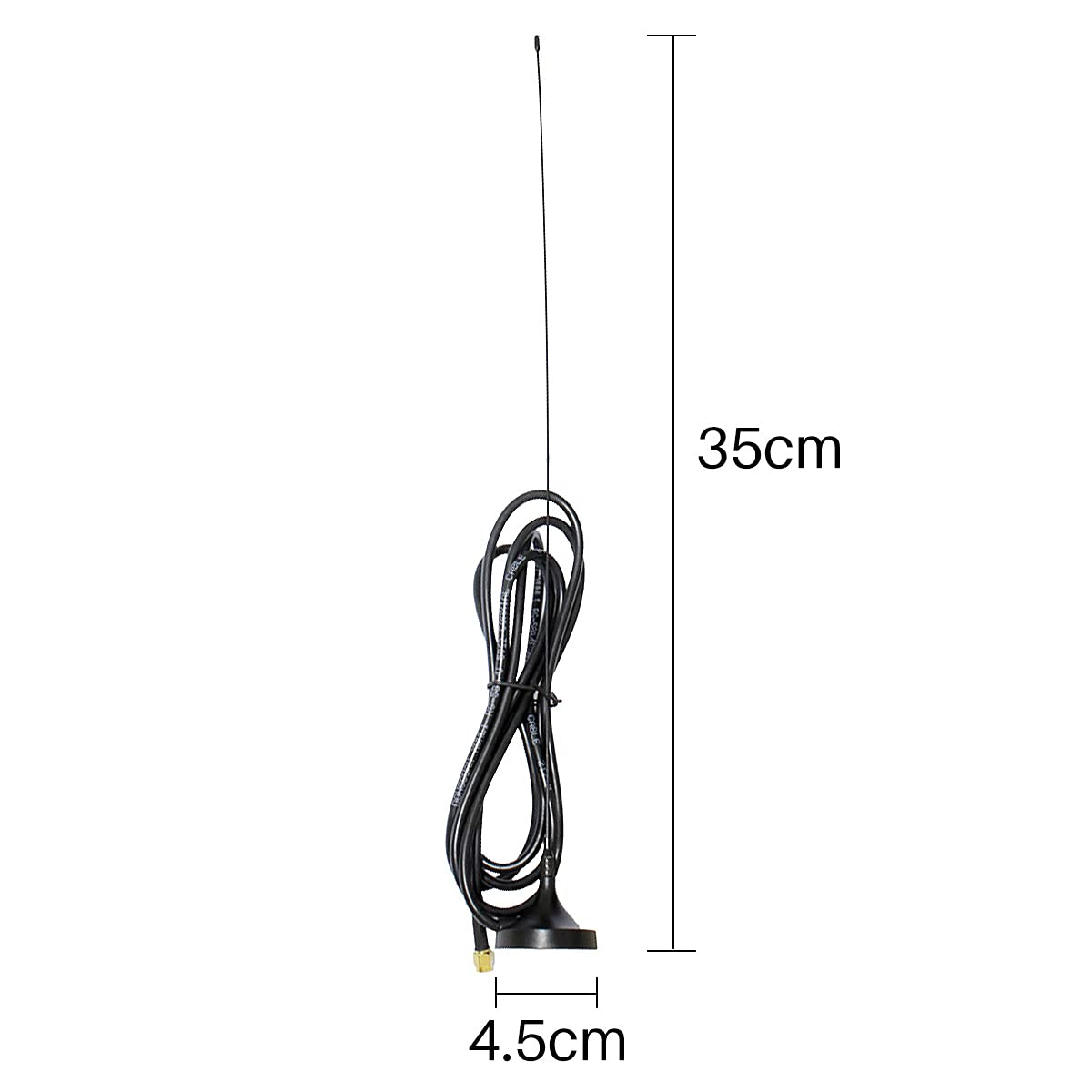 Cdsenet TX230-XP-200 230MHz VHF Sucker Antenna 4.0dBi SMA-J 2m ABS+PC For Wireless Module Communication