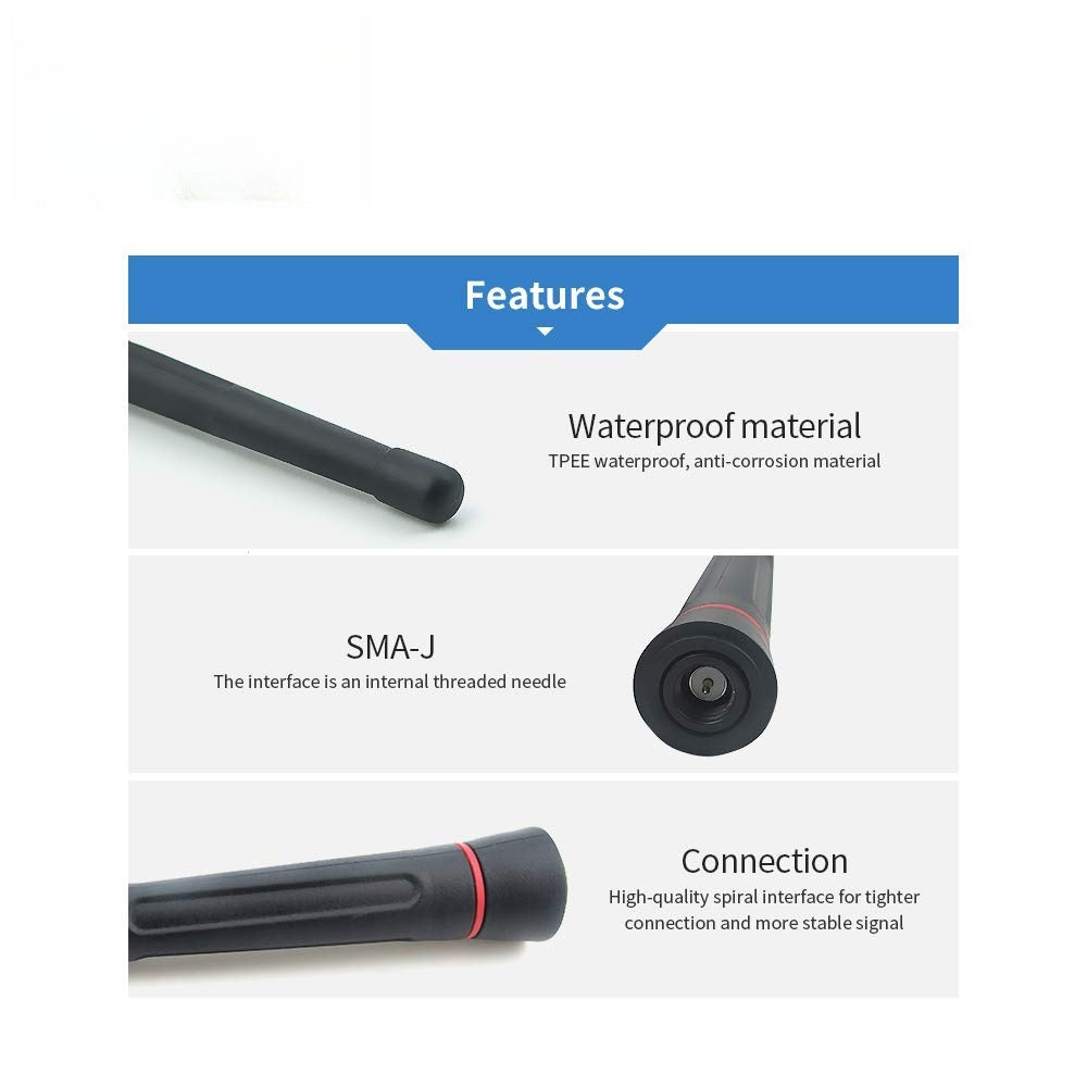 TX433-JZ-10 433MHz 3.0dBi High Gain Wifi Antenna 50ohm SMA-J  Straight Rubber Antenna TPEE Waterproof