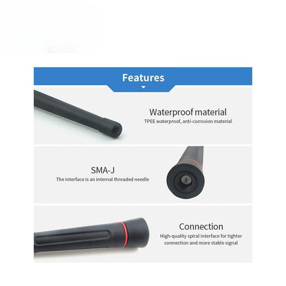 TX433-JZ-10 433MHz 3.0dBi High Gain Wifi Antenna 50ohm SMA-J  Straight Rubber Antenna TPEE Waterproof