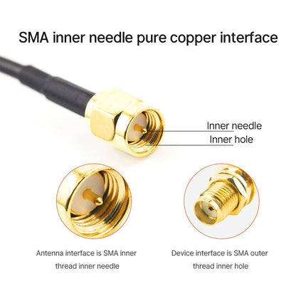 4pcs Cdsenet TXWF-XPL-150  Dual-Band 2.4/5.8GHz Magnetic Suction Cup Antenna - 4/6dBi Omnidirectional WiFi Antenna with SMA Connector