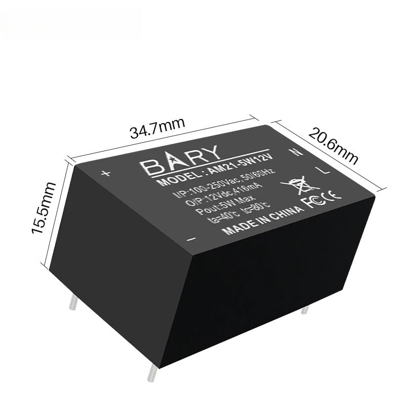AC-DC Buck Power Supply Module 100V 250V To 5V 5W  Step-down Voltage  AM21 Series AC Isolation Stabilized Power Supply