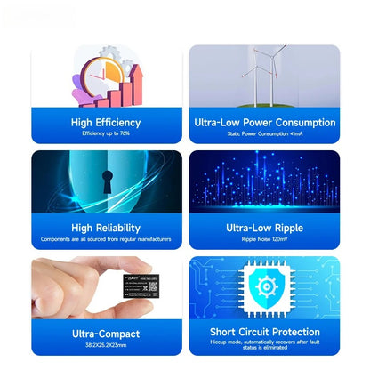 AC-DC Buck Converter Power Supply Module Short Circuit Protection Output 5V 2400mA Input Voltage 85~450V AM31-12W05V